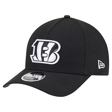 Men's New Era Black Cincinnati Bengals Team Collection 9FORTY M-Crown A-Frame Adjustable Hat