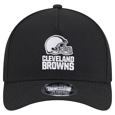 Men's New Era Black Cleveland Browns Team Collection 9FORTY M-Crown A-Frame Adjustable Hat