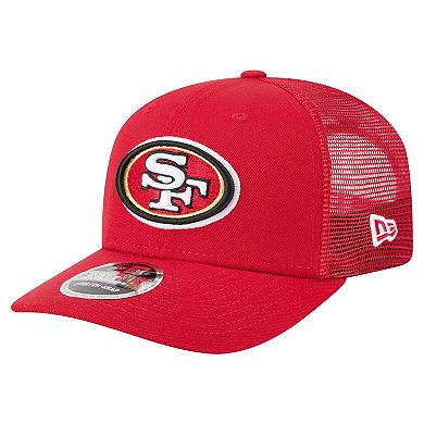 Men's New Era Scarlet San Francisco 49ers Team Collection 9SEVENTY Stretch-Snap Adjustable Hat