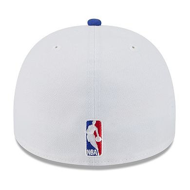 Men's New Era White/Royal Golden State Warriors 2025 NBA Draft A-Frame 59FIFTY Fitted Hat