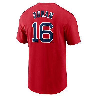 Men's Nike Jarren Duran Red Boston Red Sox Fuse Name & Number T-Shirt
