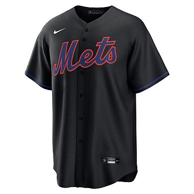 Men's Nike Brandon Nimmo Black New York Mets Alternate Replica Jersey