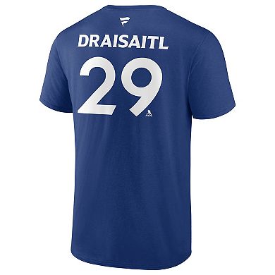 Men's Fanatics Leon Draisaitl Royal Edmonton Oilers 2025 Stanley Cup Final Name & Number T-Shirt