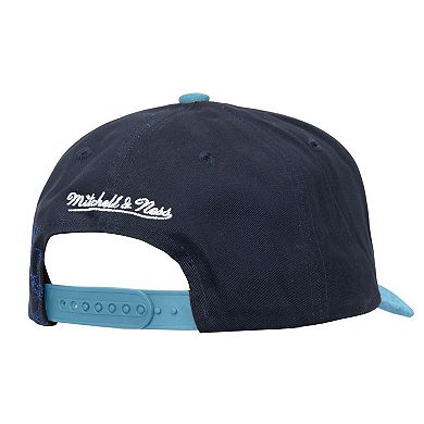 Men's Mitchell & Ness Navy/Light Blue Seattle Kraken May Flowers Pro Crown Adjustable Hat