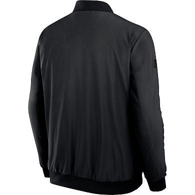 Men's Fanatics Black Seattle Kraken Authentic Pro Road Full-Zip Bomber Jacket