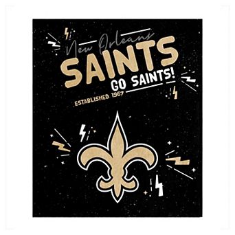 New Orleans Saints 60" x 70" Plush Throw Blanket