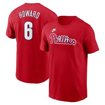 Men's Nike Ryan Howard Red Philadelphia Phillies Fuse Name & Number T-Shirt