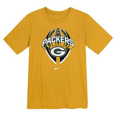 Preschool Nike Gold Green Bay Packers Icon Legend Performance T-Shirt