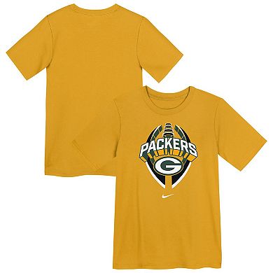 Preschool Nike Gold Green Bay Packers Icon Legend Performance T-Shirt
