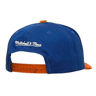Men's Mitchell & Ness Blue/Orange New York Knicks May Flowers Adjustable Hat