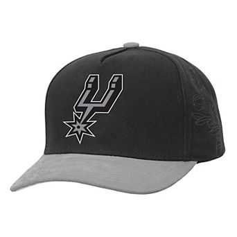Men's Mitchell & Ness Black/Gray San Antonio Spurs May Flowers Adjustable Hat