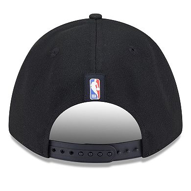 Men's New Era Black Miami Heat 2025 NBA Draft M-Crown A-Frame 9FORTY Adjustable Hat