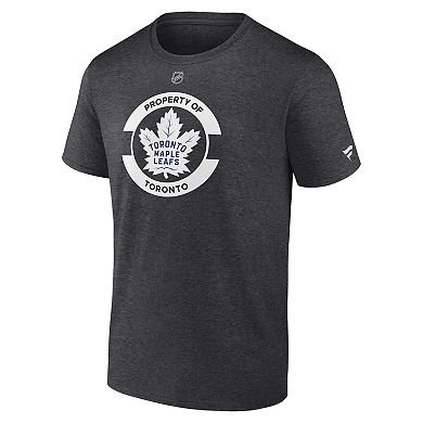 Men's Fanatics Heather Charcoal Toronto Maple Leafs Authentic Pro Core Secondary T-Shirt