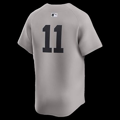 Men's Nike Anthony Volpe Gray New York Yankees Road Limited Player Jersey