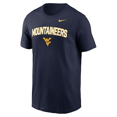 Men's Nike Navy West Virginia Mountaineers Primetime Arch Stack T-Shirt