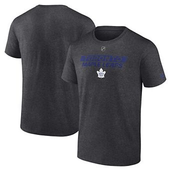 Men's Fanatics Heather Charcoal Toronto Maple Leafs Authentic Pro Core Primary T-Shirt