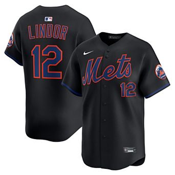 Men's Nike Francisco Lindor Black New York Mets Alternate Limited Jersey