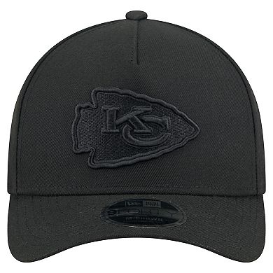 Men's New Era Black Kansas City Chiefs Team Collection 9FORTY M-Crown A-Frame Adjustable Hat