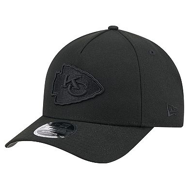 Men's New Era Black Kansas City Chiefs Team Collection 9FORTY M-Crown A-Frame Adjustable Hat