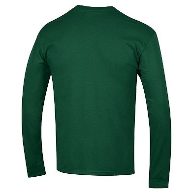 Men's Champion Green Michigan State Spartans Arch Over Logo 2-Hit Long Sleeve T-Shirt