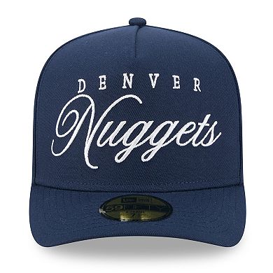 Men's New Era Navy Denver Nuggets 2025 NBA Draft A-Frame 59FIFTY Fitted Hat