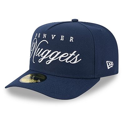 Men's New Era Navy Denver Nuggets 2025 NBA Draft A-Frame 59FIFTY Fitted Hat