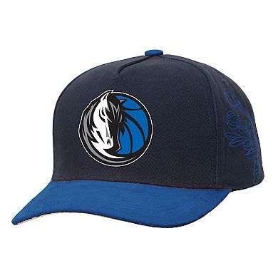 Men's Mitchell & Ness Navy/Blue Dallas Mavericks May Flowers Adjustable Hat
