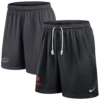 Men's Nike Black/Gray Oklahoma State Cowboys 2025 Sideline Reversible Performance Shorts