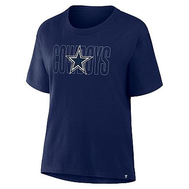 Women's Fanatics Navy Dallas Cowboys Line Em Up T-Shirt
