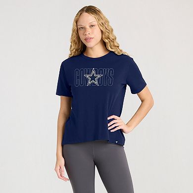 Women's Fanatics Navy Dallas Cowboys Line Em Up T-Shirt