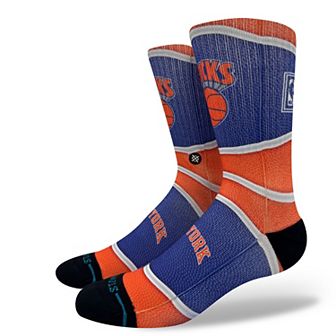Unisex Stance Orange New York Knicks Mini Ball Hardwood Classics Crew Socks