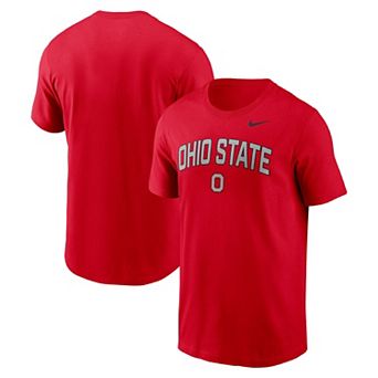 Men's Nike Scarlet Ohio State Buckeyes Primetime Arch Stack T-Shirt