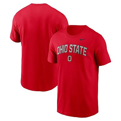 Men's Nike Scarlet Ohio State Buckeyes Primetime Arch Stack T-Shirt