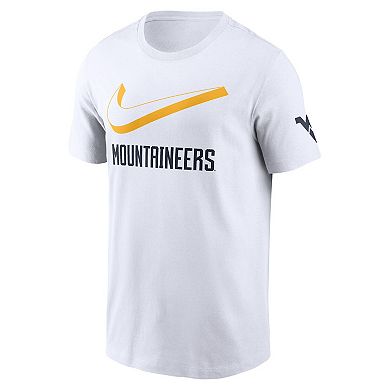 Men's Nike White West Virginia Mountaineers Primetime 2-Hit Swoosh T-Shirt