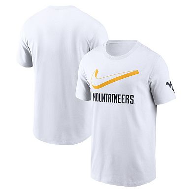 Men's Nike White West Virginia Mountaineers Primetime 2-Hit Swoosh T-Shirt