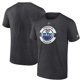 Men's Fanatics Heather Charcoal Edmonton Oilers Authentic Pro Core Secondary T-Shirt