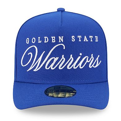 Men's New Era Royal Golden State Warriors 2025 NBA Draft A-Frame 59FIFTY Fitted Hat