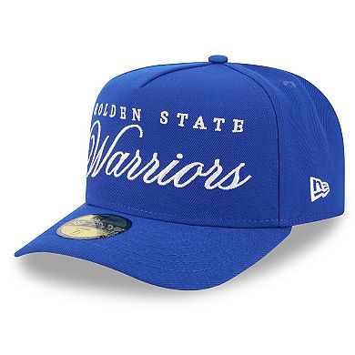 Men's New Era Royal Golden State Warriors 2025 NBA Draft A-Frame 59FIFTY Fitted Hat