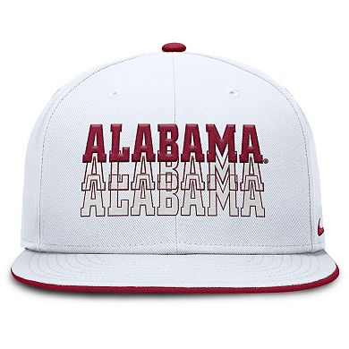 Men's Nike White Alabama Crimson Tide True Primetime Performance Fitted Hat