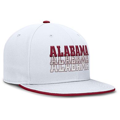 Men's Nike White Alabama Crimson Tide True Primetime Performance Fitted Hat