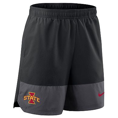 Men's Nike Black Iowa State Cyclones 2025 Sideline Performance Shorts