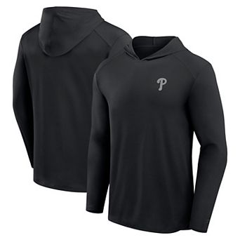 Men's Fanatics Black Philadelphia Phillies Front Office Power Mono Long Sleeve Hoodie T-Shirt