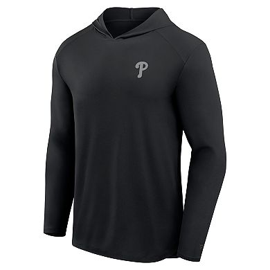 Men's Fanatics Black Philadelphia Phillies Front Office Power Mono Long Sleeve Hoodie T-Shirt