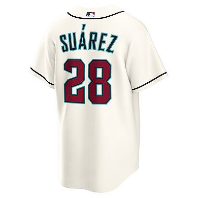 Men's Nike Eugenio Su��rez Cream Arizona Diamondbacks Home Replica Jersey