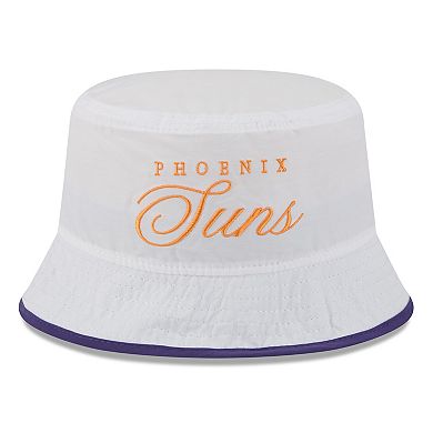 Men's New Era White/Purple Phoenix Suns 2025 NBA Draft Nylon Bucket Hat