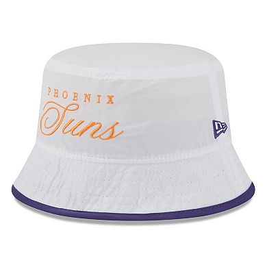 Men's New Era White/Purple Phoenix Suns 2025 NBA Draft Nylon Bucket Hat