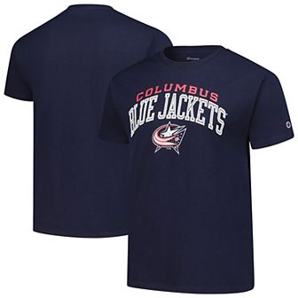 Men's Champion Navy Columbus Blue Jackets Primary Logo T-Shirt