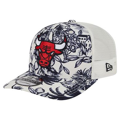 Men's New Era White Chicago Bulls Lemon Tree 9SEVENTY Adjustable Hat