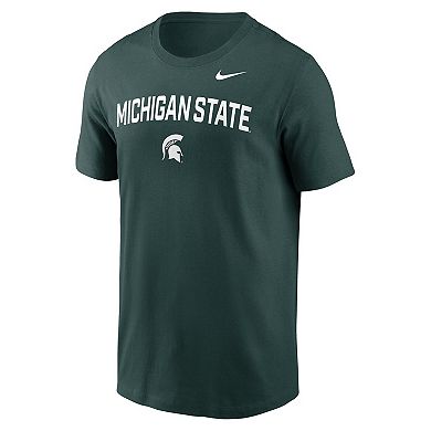 Men's Nike Green Michigan State Spartans Primetime Arch Stack T-Shirt