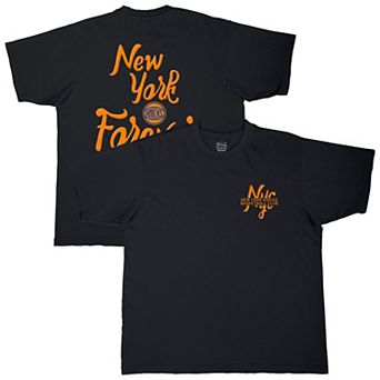 Unisex Stadium Essentials Black New York Knicks Oversized Forever NYC T-Shirt